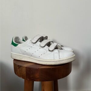 Adidas Stan Smith White Velcro Sneakers